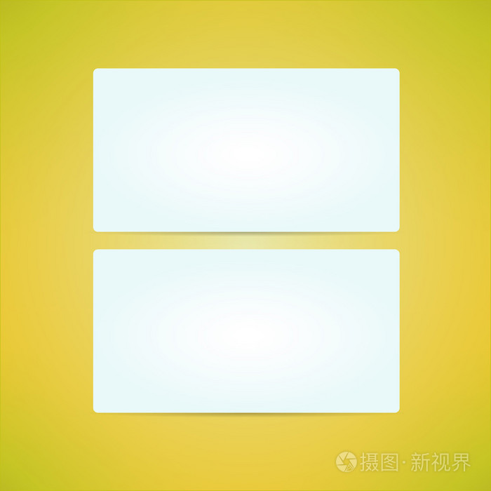 制卡空白色模板在干净和简单的设计.矢量图