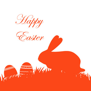 五彩缤纷的复活节背景，与复活节兔子