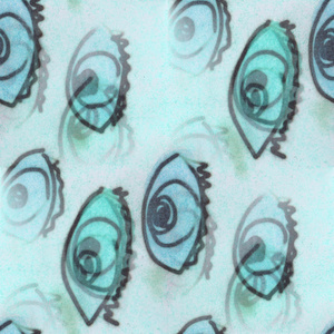 无缝的绿松石眼睛纹理背景壁纸模式 anc