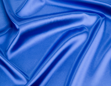 蓝色的丝绸质地的布料。关闭