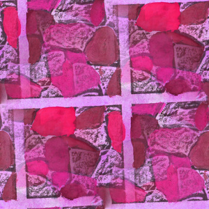 无缝的粉红，樱桃方块纹理背景壁纸模式
