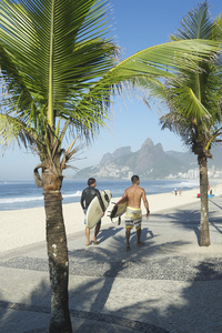 巴西冲浪者依帕内玛海滩里约热内卢