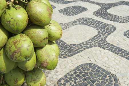 里约热内卢巴西椰子依帕内玛人行道