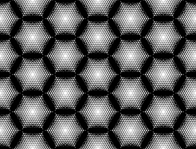 设计无缝单色六角形几何图案
