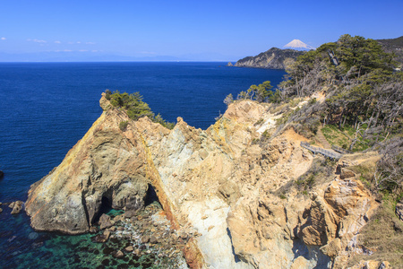 富士山视图从海角 koganezaki