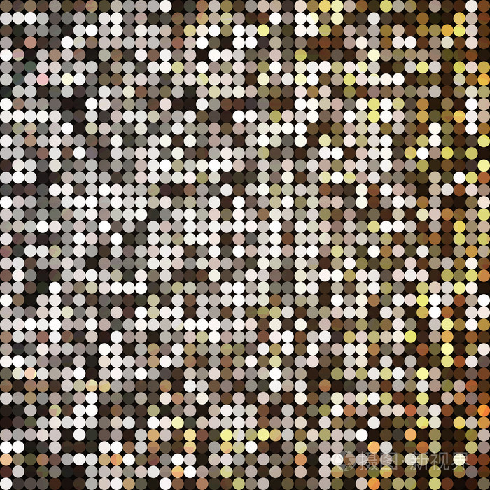 矢量金色抽象复古老式像素马赛克背景的闪闪发光的亮片设计.