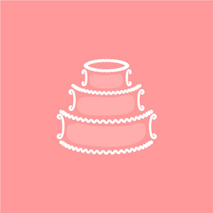 婚礼蛋糕徽标
