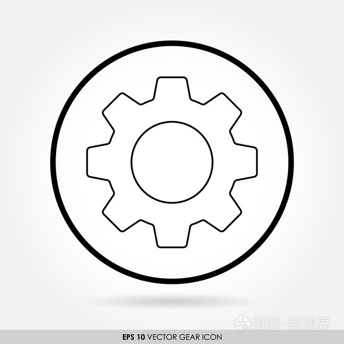 焦炉煤气或齿轮图标插画-正版商用图片1ijks0-摄图新视界