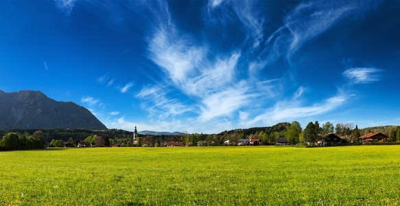 德国的乡村全景。德国