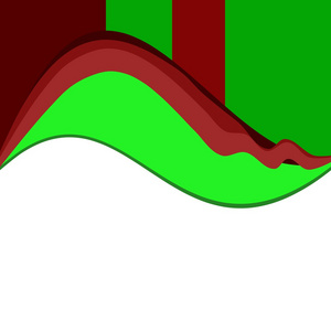 抽象条纹红色绿色波浪背景与文本明确空间