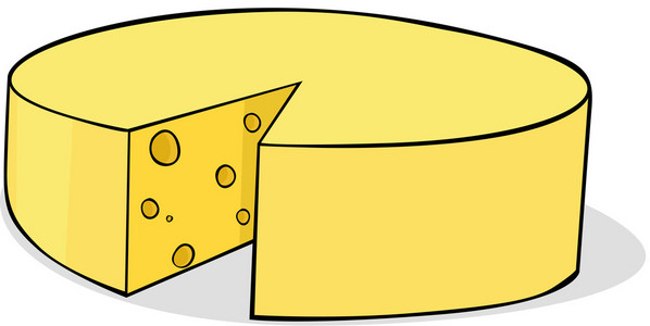 切片奶酪矢量图