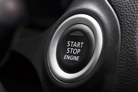 在车启动停止引擎按钮照片