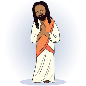 dhothi印度人给传统致敬.矢量图照片