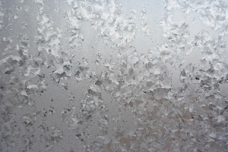 抽象纹理 图案在窗户上的霜