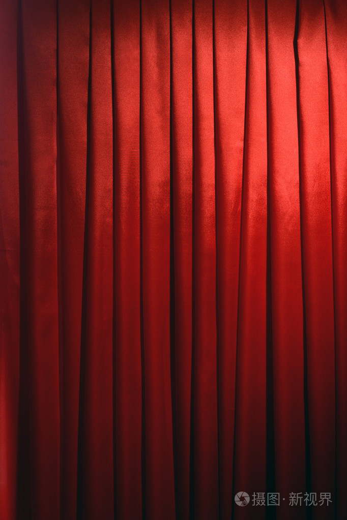 红色幕布特写
