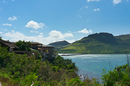 美丽的景色的 Nawiliwili，考艾岛，夏威夷，美国