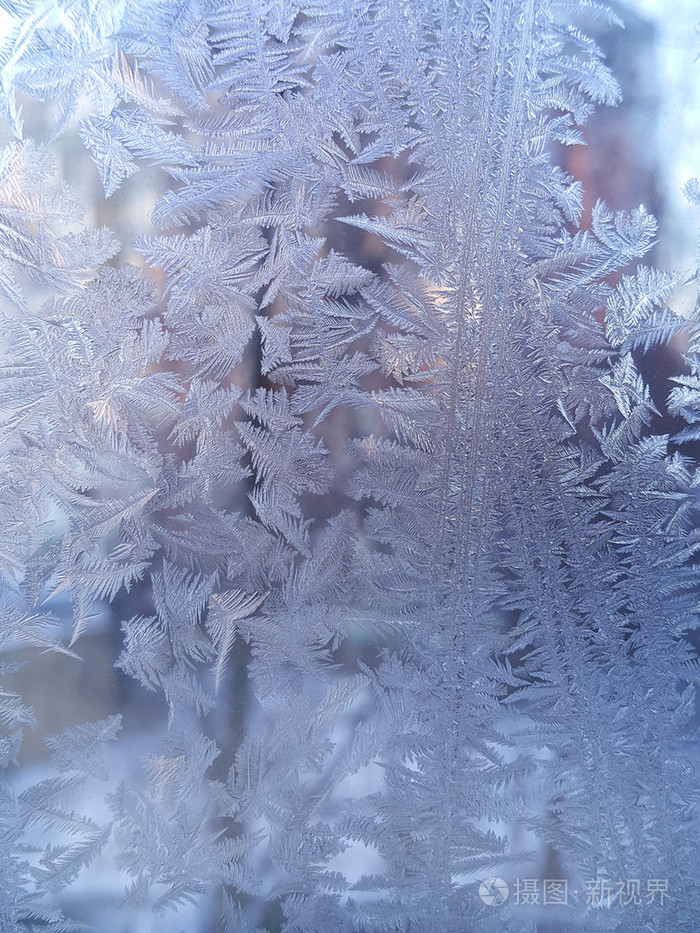 冬天玻璃上的冰模式