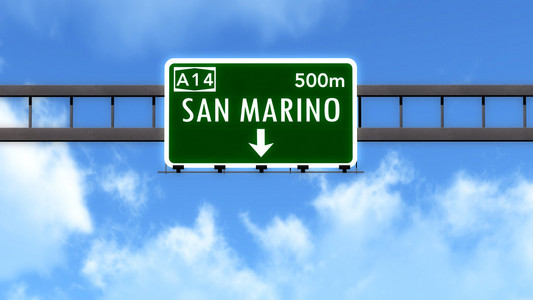 圣马利诺公路路标