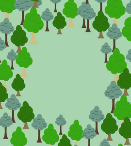 森林格局。树木的背景。模板与 te 的空间