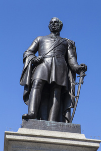 在特拉法加广场少将亨利哈夫洛克雕像