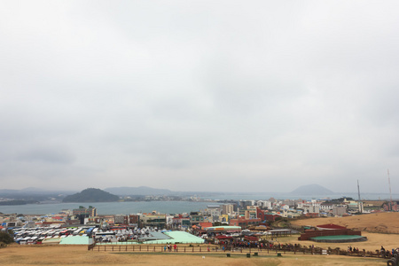冬季景观的济州岛韩国