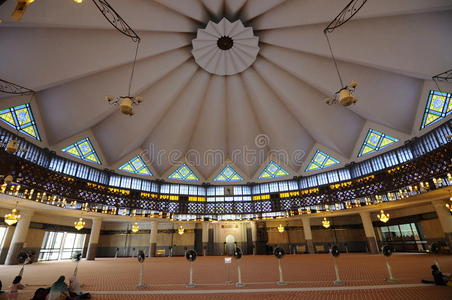 马来西亚国家清真寺又名masjid negara内部