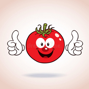 食物 可爱的 微笑 饮食 性格 面对 拇指 番茄 卡通 自然