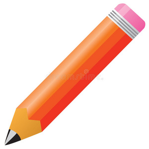 孤立的黄色涂石墨铅笔图片