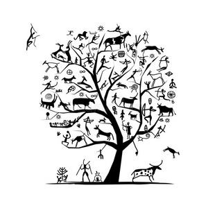 有耕种岩画图片-有耕种岩画素材-有耕种岩画插画-摄图新视界