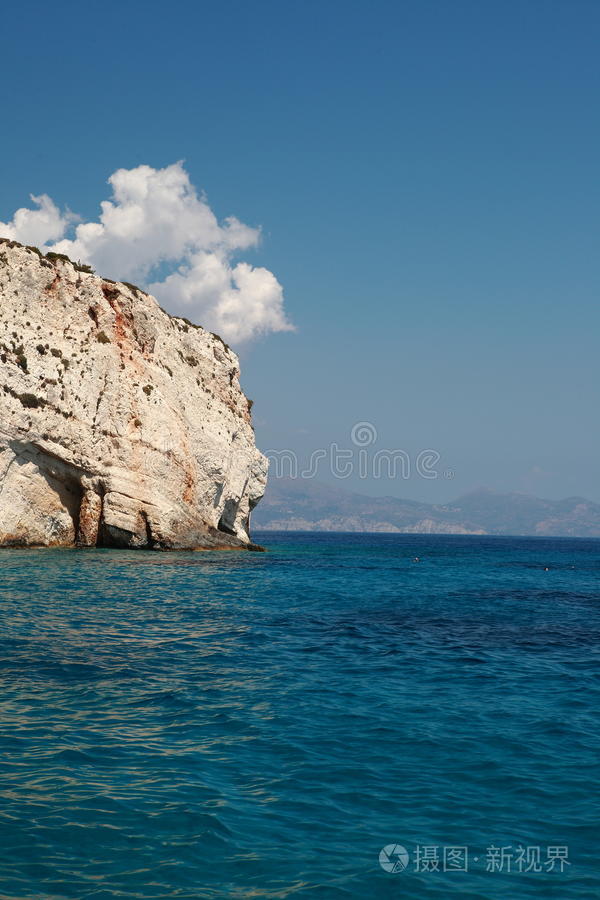希腊zakynthos海滩自然