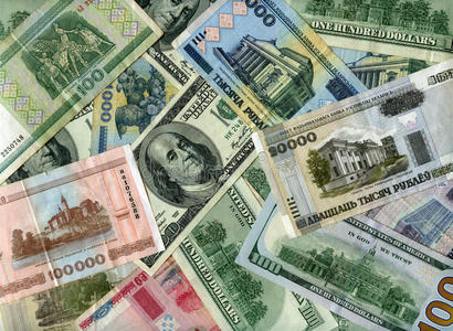 背景。美元和白俄罗斯卢布