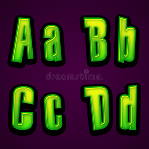 万圣节现代字体abcd