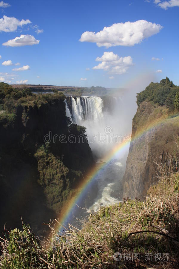 维多利亚瀑布的彩虹