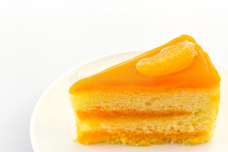 橘子蛋糕片，水果蛋糕。