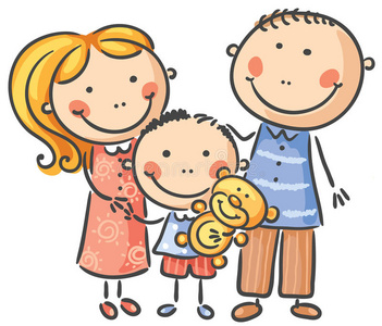 有一个孩子的幸福家庭照片