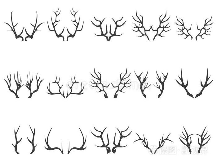 鹿角轮廓