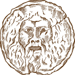 真理之口手绘照片