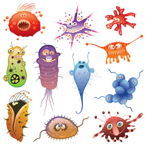 病菌简史插画图片