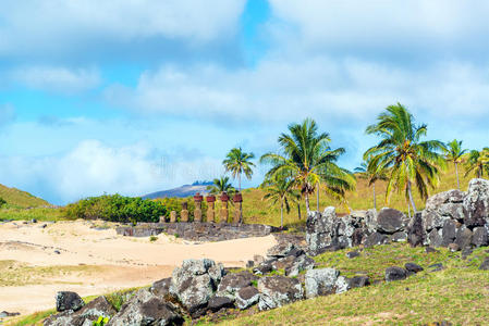 复活节岛的阿纳克纳照片