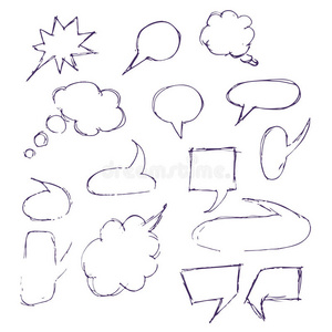 素描手绘气泡演讲照片