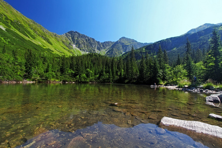 斯洛伐克山下湖rohacske plesa 西上塔特拉山