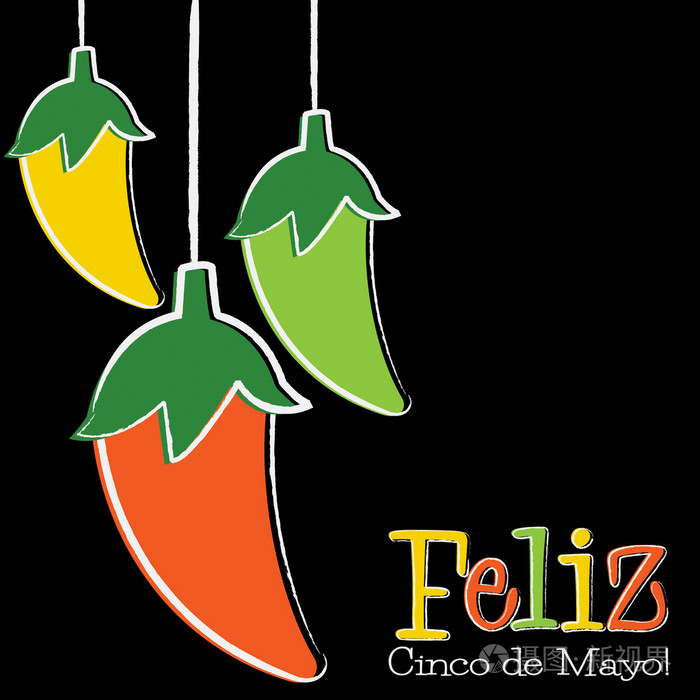 手拉的辣椒字符串卡在矢量格式插画-正版商用图片1is1gp-摄图新视界