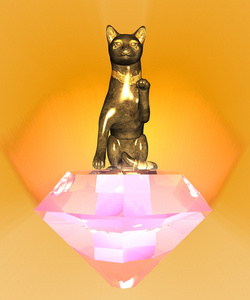 招财猫和钻石图片