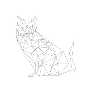 概述的折纸猫