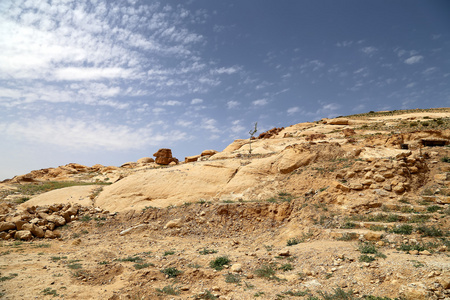 佩特拉，Jordan，中东地区的山。佩特拉自 1985 年以来一直教科文组织世界遗产站点