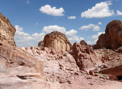 佩特拉，Jordan，中东地区的山。佩特拉自 1985 年以来一直教科文组织世界遗产站点