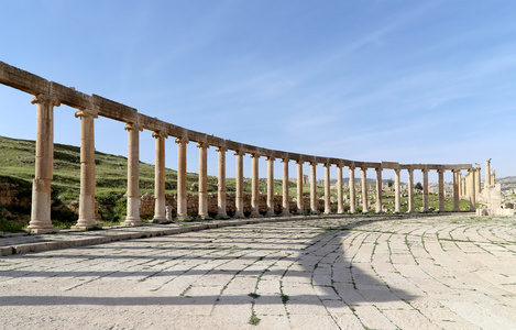 在杰拉什 杰拉什，Jordan 论坛 椭圆形广场