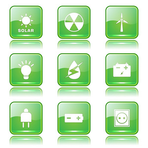 能源的标志和符号图标集图片