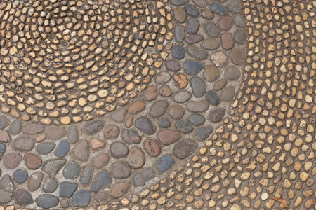 棕色的小鹅卵石石头装饰地板