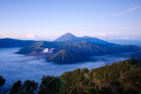 在印度尼西亚的婆罗摩火山